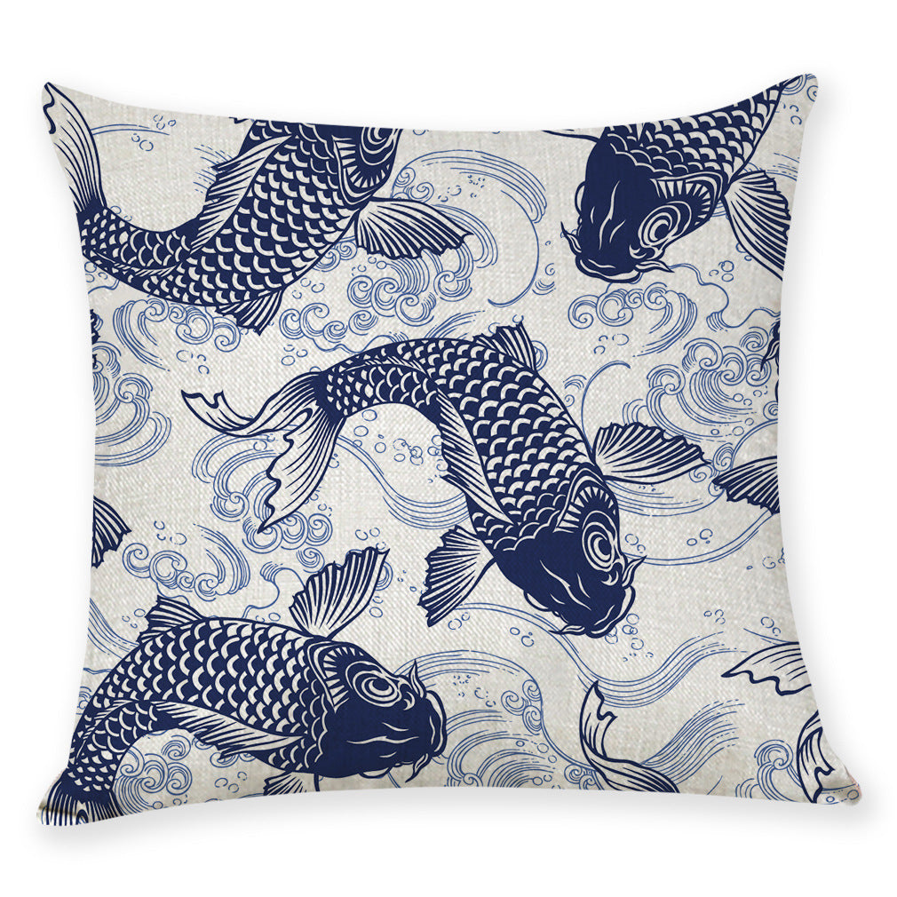 Japanese Style Cotton Linen Pillow Covers for Cars