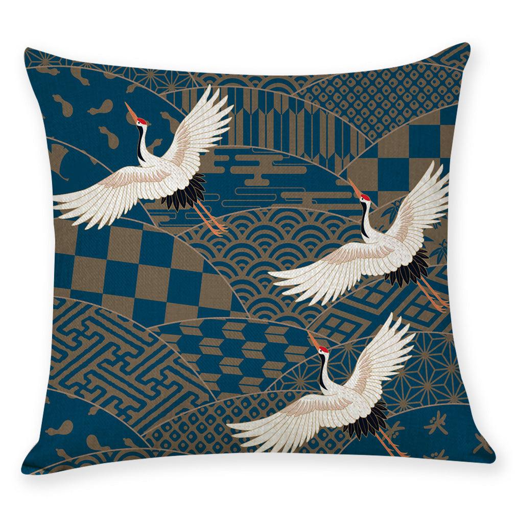 Japanese Style Cotton Linen Pillow Covers for Cars