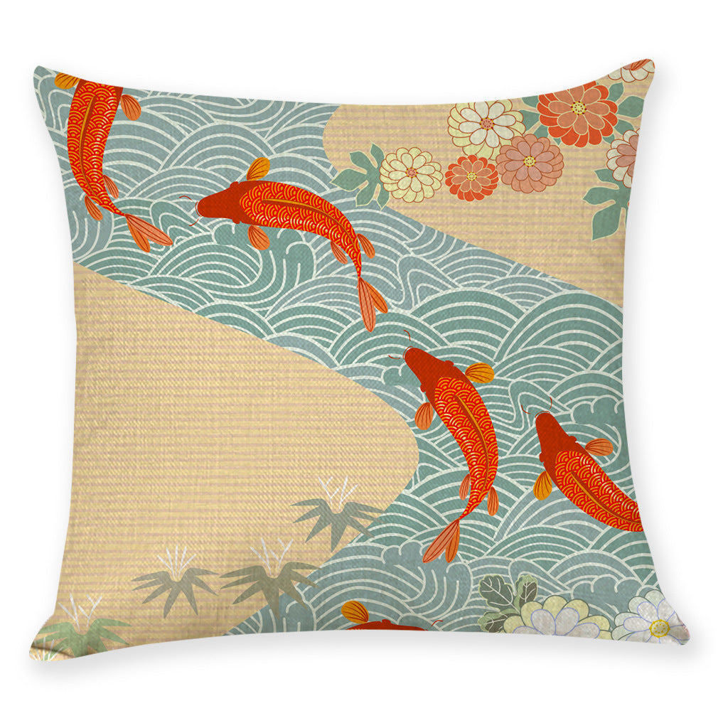 Japanese Style Cotton Linen Pillow Covers for Cars