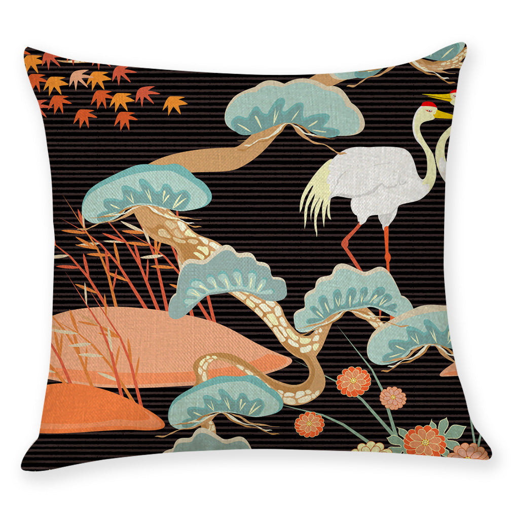 Japanese Style Cotton Linen Pillow Covers for Cars