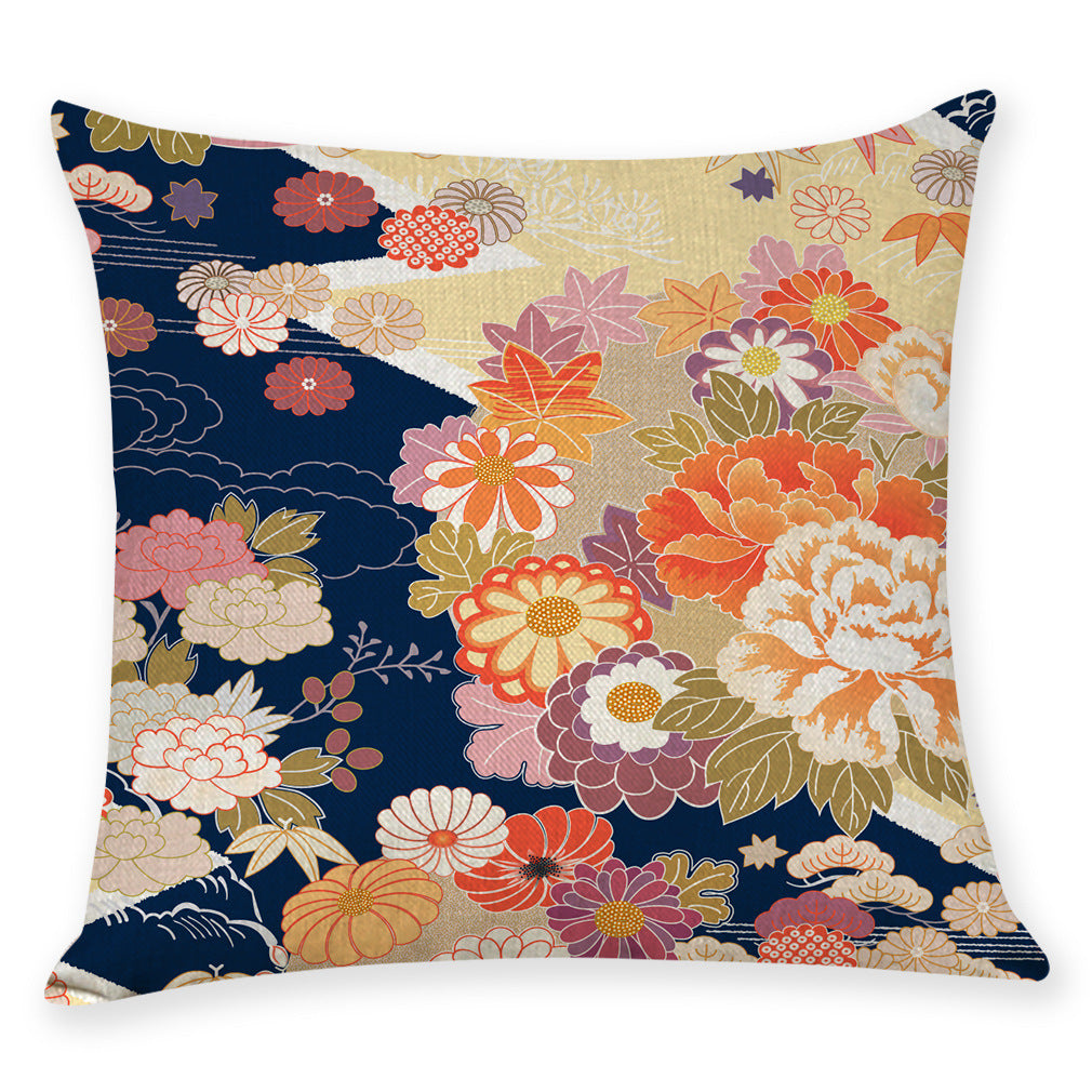 Japanese Style Cotton Linen Pillow Covers for Cars
