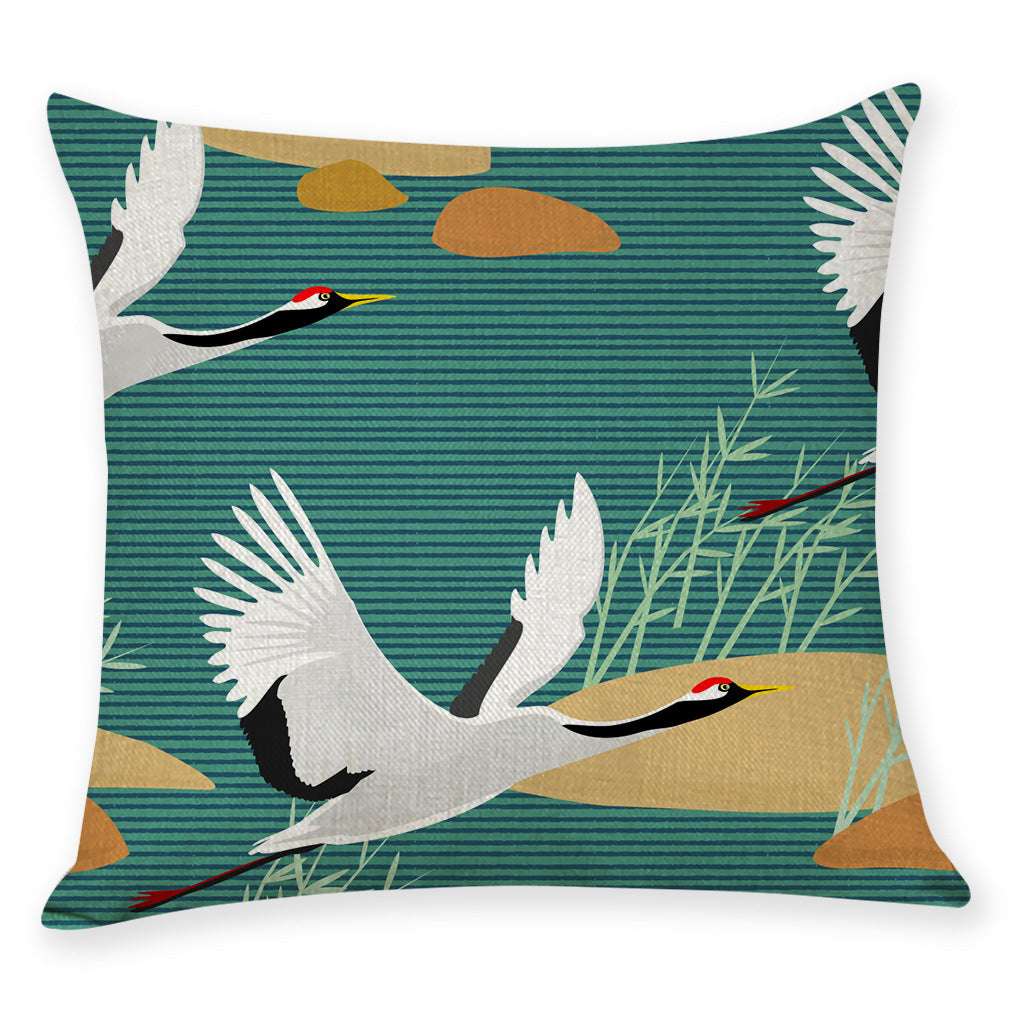 Japanese Style Cotton Linen Pillow Covers for Cars